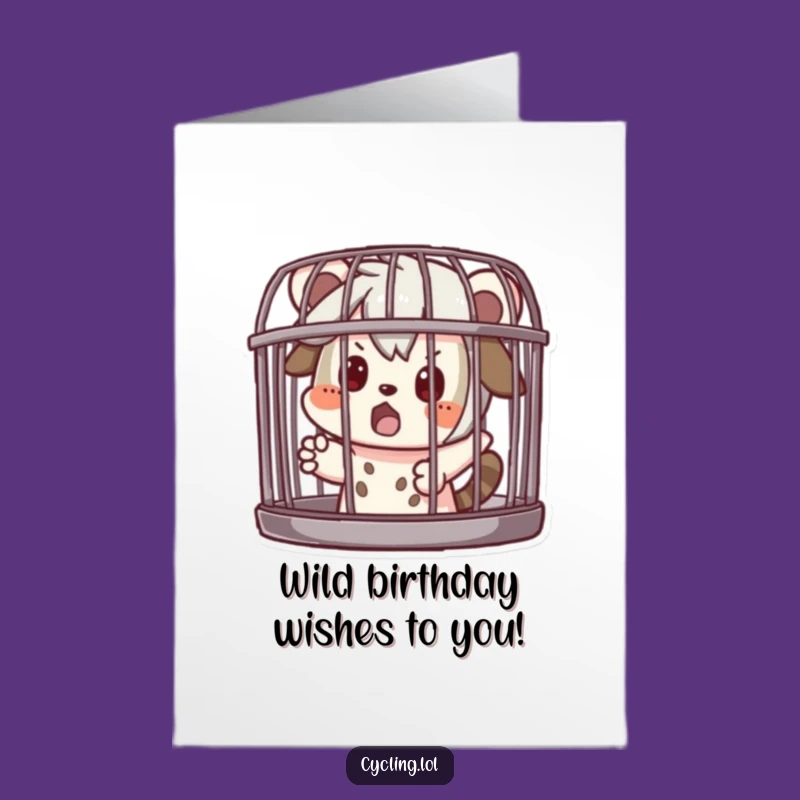 Free Printable Birthday Card Funny Caged Prankster - Hilarious Downloadable Gift!