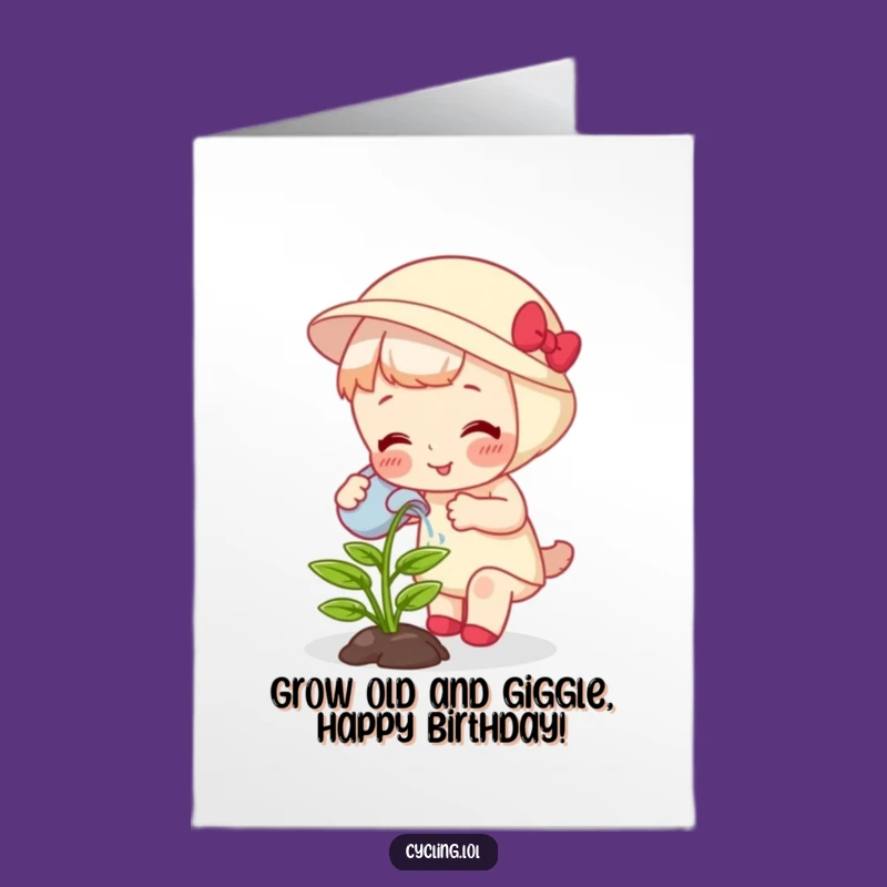 Free Printable Birthday Card: Giggling Plant Fun - Humorous Downloadable Gift!