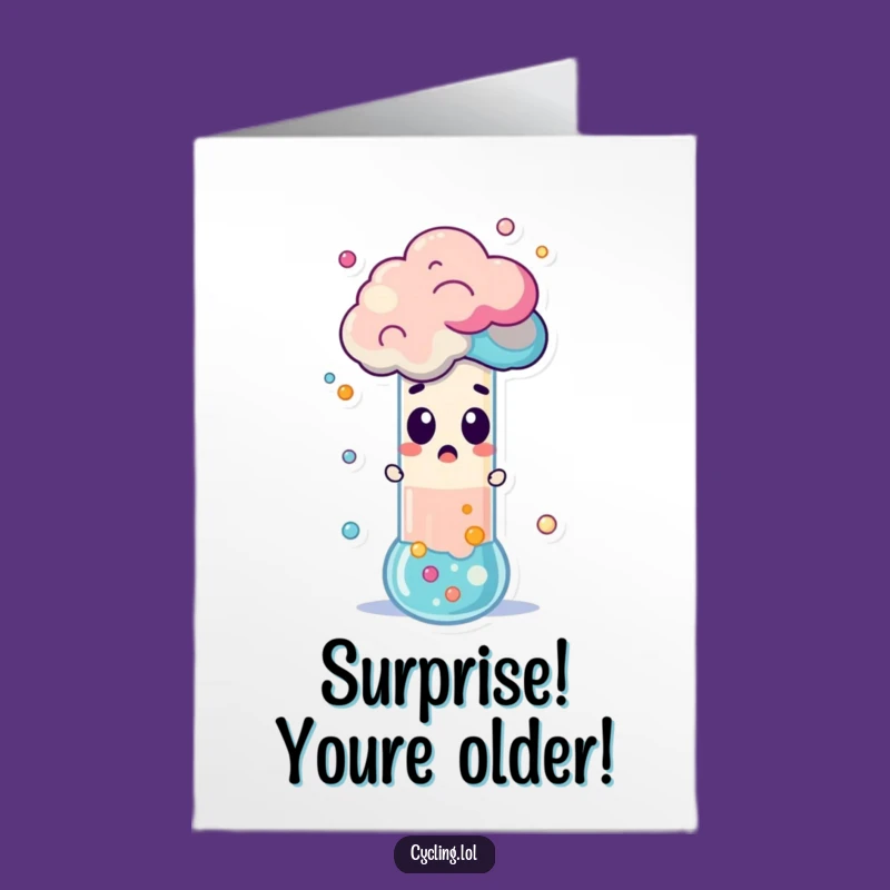 Free Printable Surprised Scientist Birthday Card - Funny Downloadable Greeting for Wild Celebrations