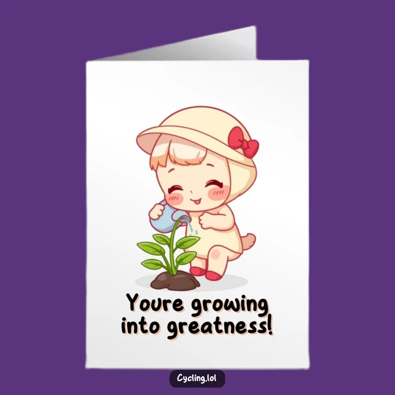 Free Printable Congrats Card: Giggling Growth Celebration - Humorous Downloadable!