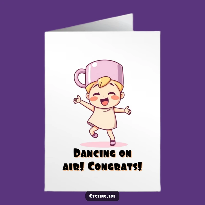 Free Printable Congrats Card: Glee Mug Hat Dancer Downloadable Greeting