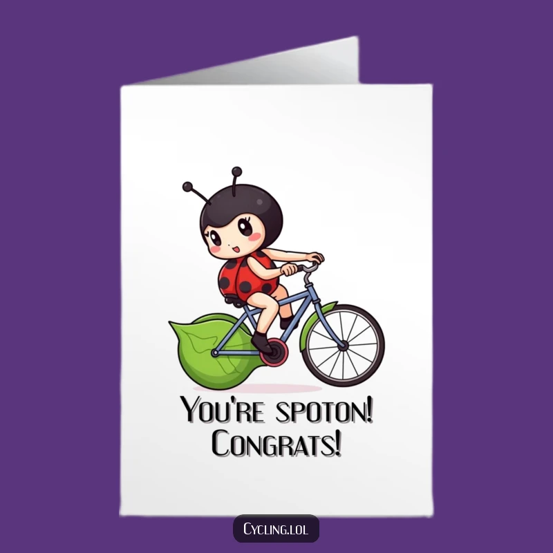 Free Printable Congratulations Card: Ladybug's Victory Lap - Humorous Downloadable Gift