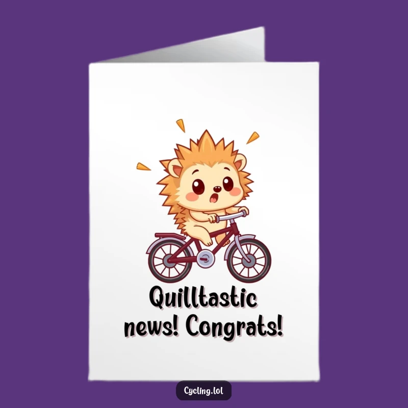 Free Printable Congratulations Card: Quills Flying High - Humorous Downloadable Gift