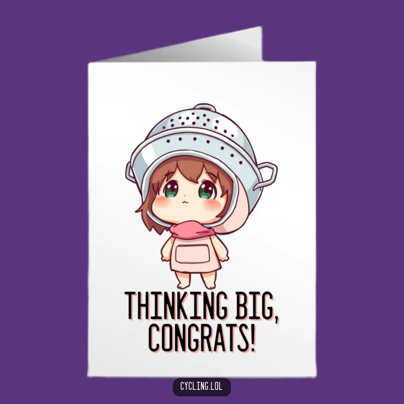 Free Printable Congrats Card: Quirky Helmet Wonder Downloadable