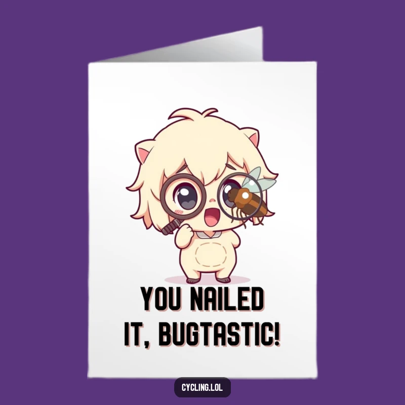 Free Printable Congratulations Card Funny Bug Explorer - Hilarious Downloadable Gift!