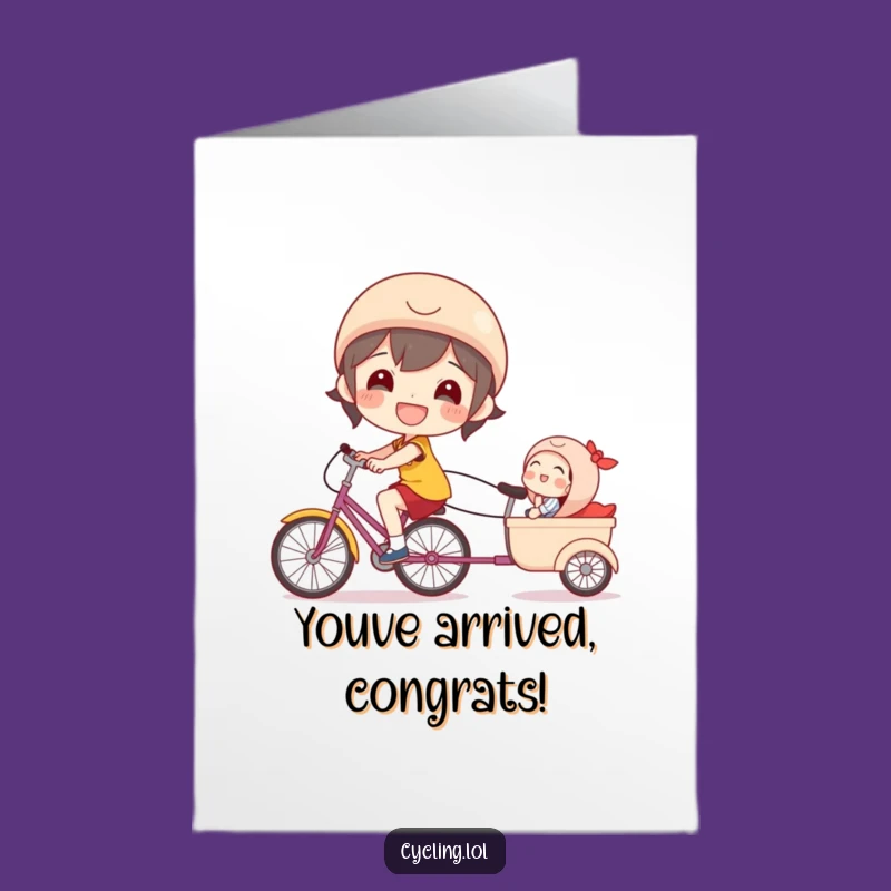 Free Printable Congrats Card: Joyful Bike Ride Success Downloadable Gift