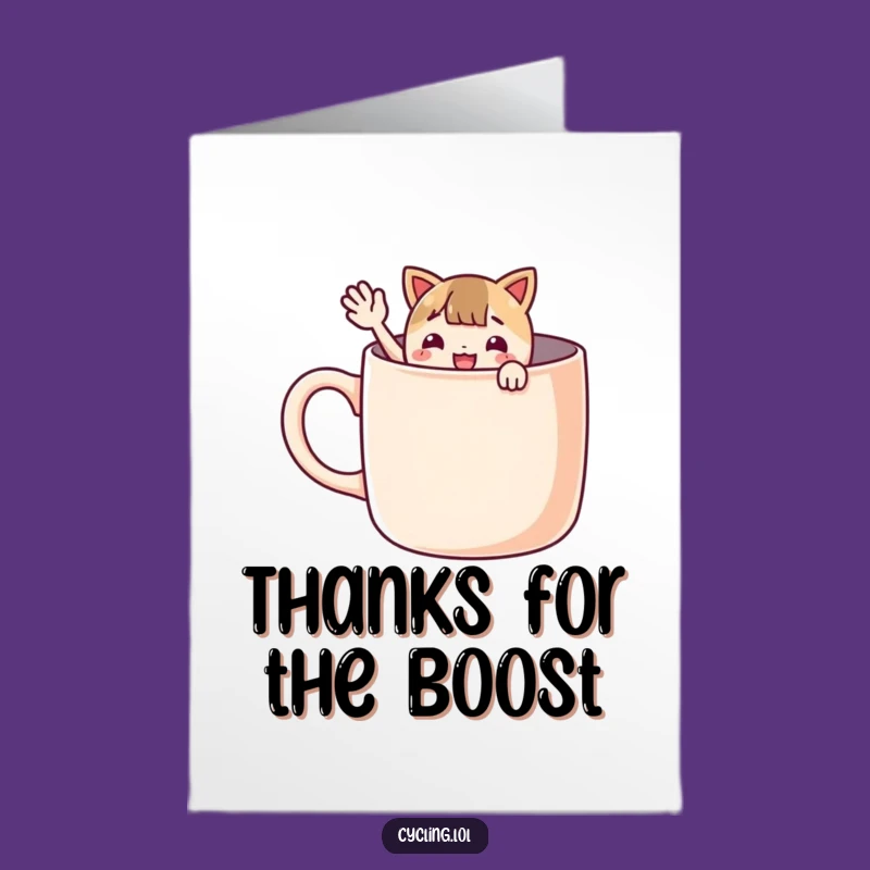 Free Printable Mug Wave Thank You Card: Funny Downloadable Gift of Gratitude