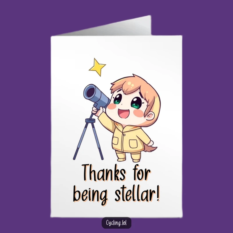 Free Printable Thank You Card: Grateful Astronaut Sending Star Thanks Downloadable