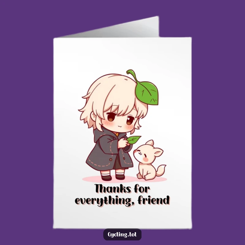 Funny Free Printable Thank You Card: Kind Character, Grateful Animal, Heartfelt Thanks, Downloadable