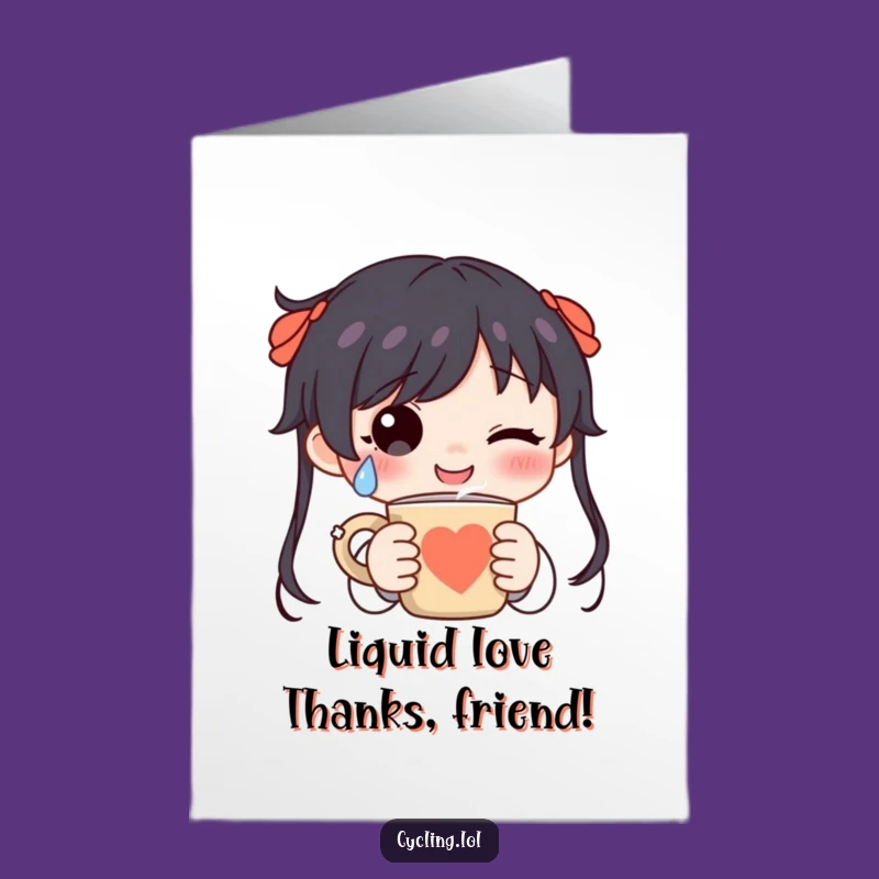 Free Printable Thank You Card: Grateful Tear Mug Downloadable Greeting