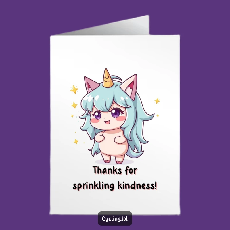 Free Printable Thank You Card: Mischievous Stardust Character Funny Downloadable Gift