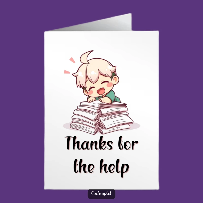 Free Printable Thank You Card: Laughing Tripper - Funny Study Thanks Gift