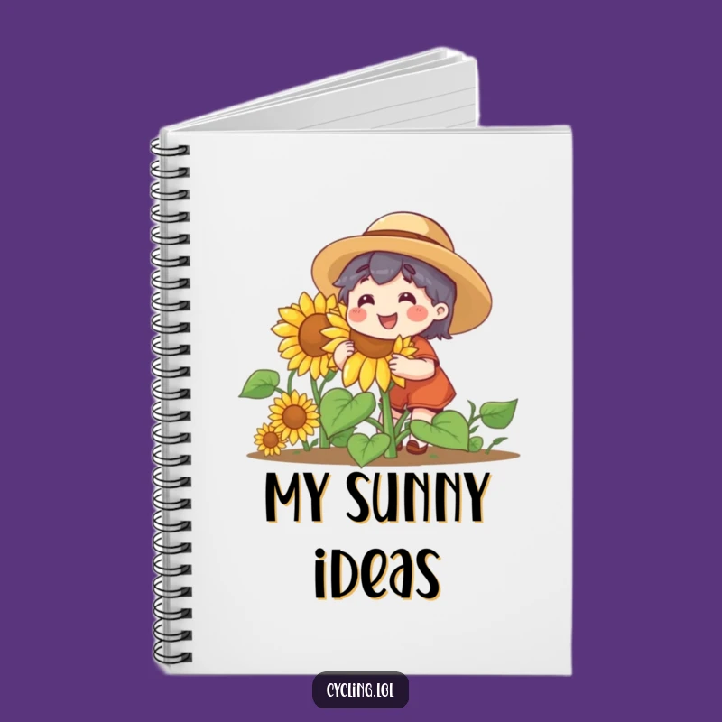 Funny Sunflower Gardener Notebook - Jot Down Ideas, Chic Funny Gift for Writers