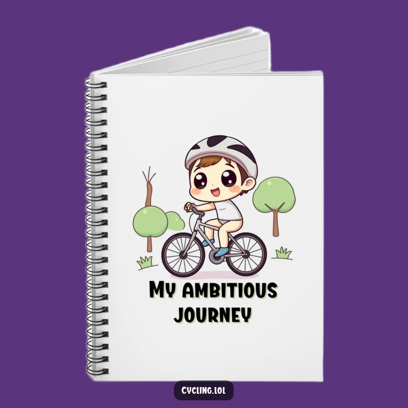 Funny Uphill Bike Notebook - Joyful Character Journal, Perfect Funny Gift