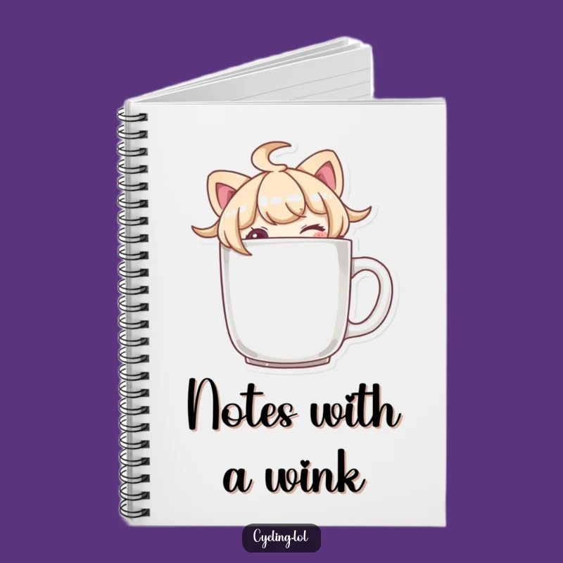 Funny Winking Mug Peeker Notebook - Jot Down Your Playful Notes!