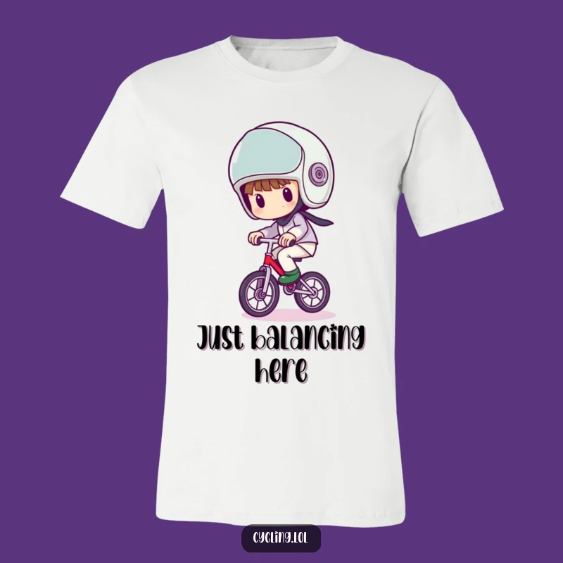 Funny Unicycle Wobble T-Shirt - Big Helmet Character, Comical Funny Gift