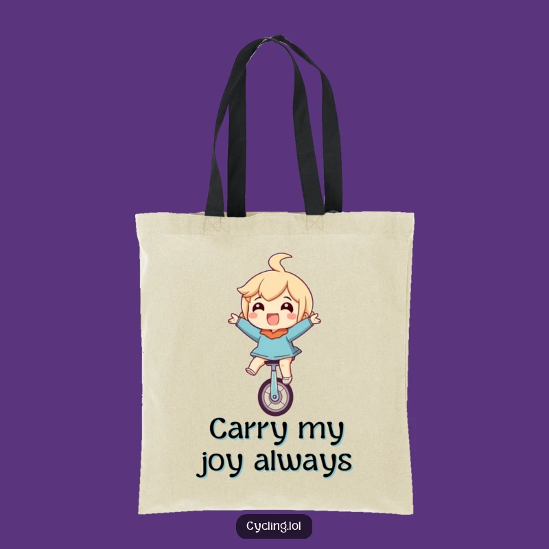 Funny Upside Down Unicycle Tote Bag: Carry Your Joyful Ride