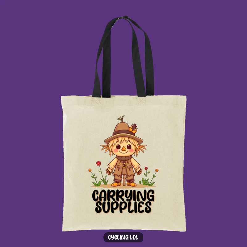 Funny Scarecrow Builder Tote Bag: Carry Your Craft Supplies in Style