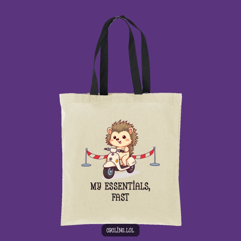 Funny Hedgehog Tote Bag: Carry Your Wins in Style, Fun Funny Gift